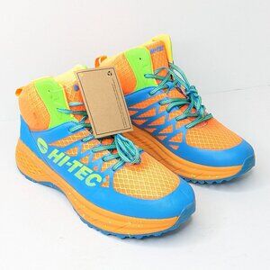 Hi-Tec Destructor Logo Hiking Boots, Blue/Orange, Men's 9.5 M